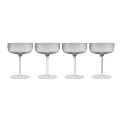 Verre à champagne Fuumi Coupe 28 cl lot de 4, Smoke - clair