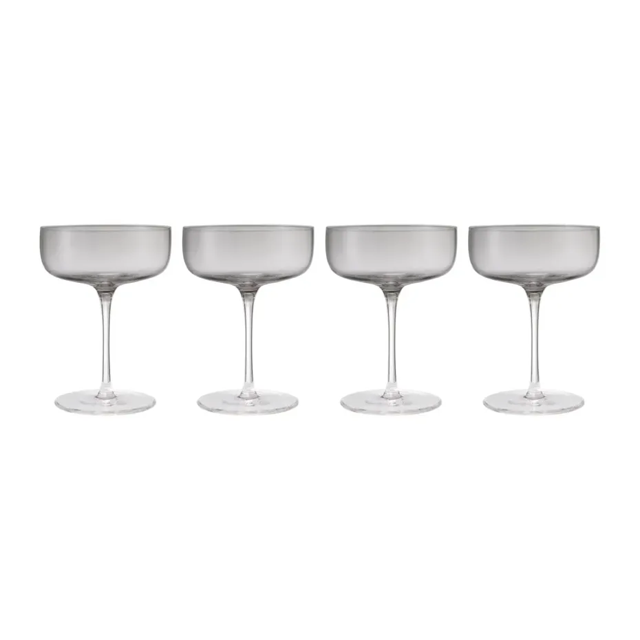 Verre à champagne Fuumi Coupe 28 cl lot de 4, Smoke - clair