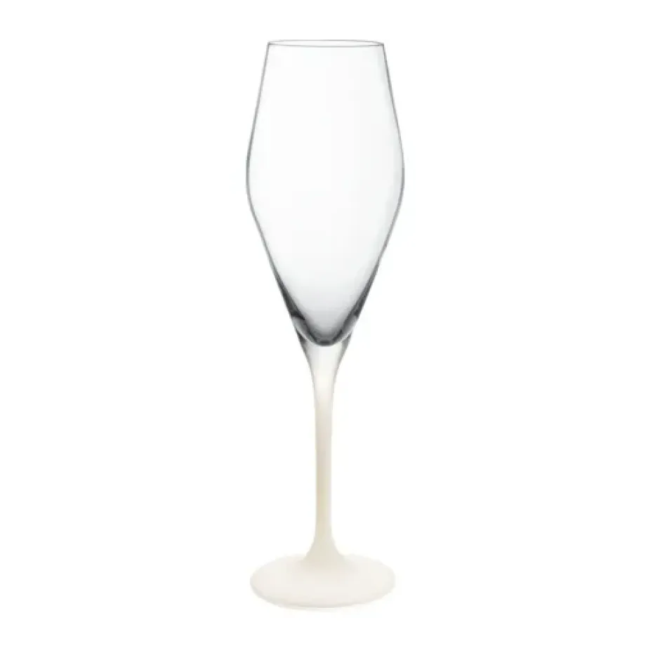 Verre à champagne Manufacture Rock 26 cl, lot de 4, Transparent-blanc