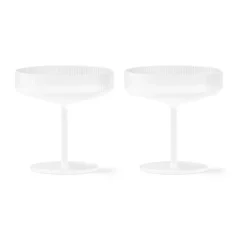 Verre à champagne Ripple lot de 2, Frosted