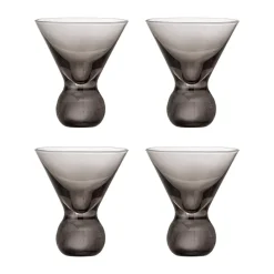 Verre à cocktail Corliss, lot de 4, Gris