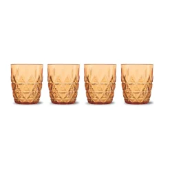 Verre à eau 28 cl Picknick Juni lot de 4, Ambre