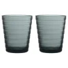 Verre à eau Aino Aalto 22 cl lot de 2, Gris foncé