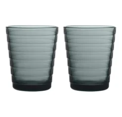 Verre à eau Aino Aalto 22 cl lot de 2, Gris foncé