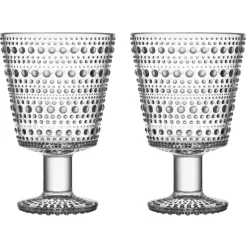 Verre à eau sur pied Kastehelmi 26cl lot de 2, clair