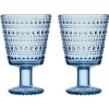 Verre à eau sur pied Kastehelmi 26cl lot de 2, aqua