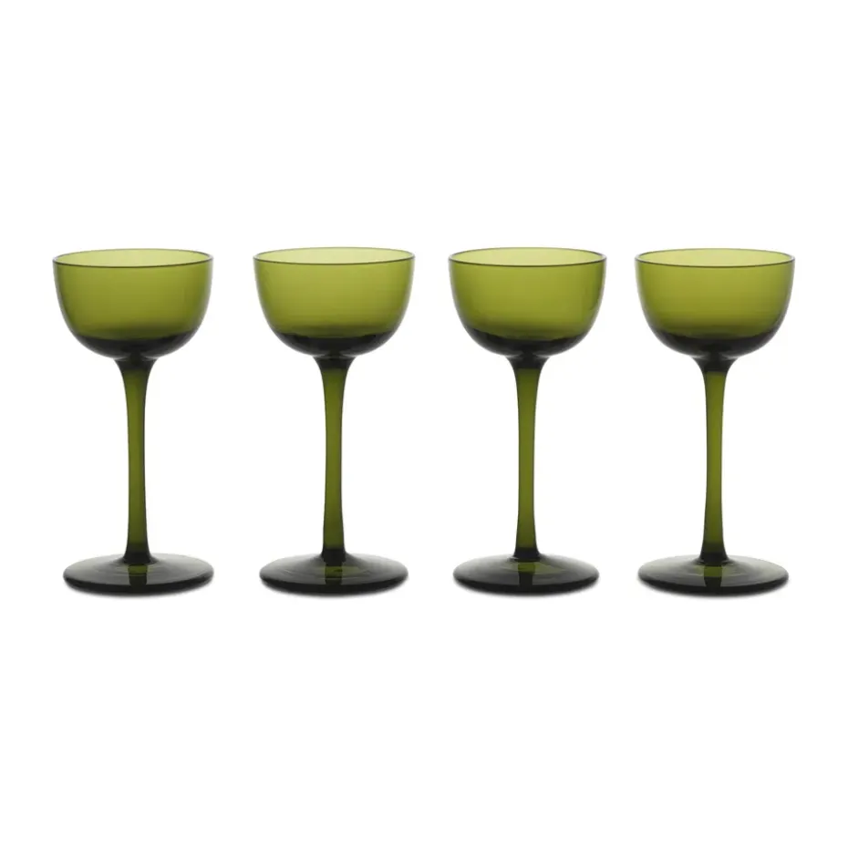 Verre à liqueur Host Lot de 4, Vert mousse
