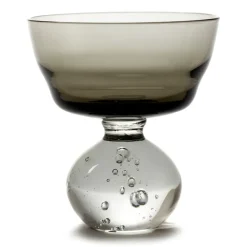 Verre à pied Eternal snow M Ø9,2 cm, Gris fumé