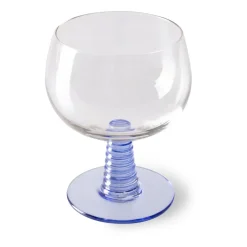 Verre à vin bas Swirl, Blue