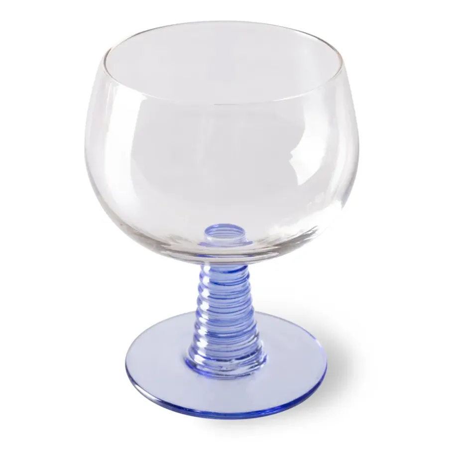 Verre à vin bas Swirl, Blue