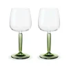 Verre à vin blanc Hammershøi 35 cl Lot de 2, Transparent-vert