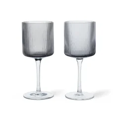 Verre à vin blanc Ripple 26 cl Lot de 2, Smoked grey