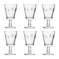 Verre à vin Fleur de Lys 24 cl, lot de 6, Transparent