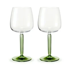 Verre à vin rouge Hammershøi 49 cl Lot de 2, Transparent-vert