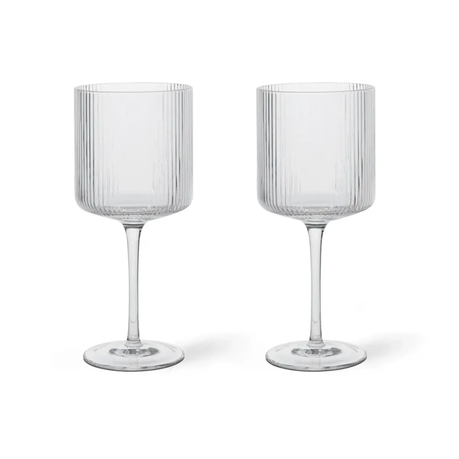 Verre à vin rouge Ripple 32,5 cl Lot de 2, Clear