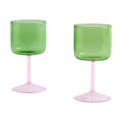 Verre à vin Tint 25 cl Lot de 2, Vert-rose