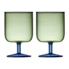 Verre à vin Torino 30 cl lot de 2, Green-blue
