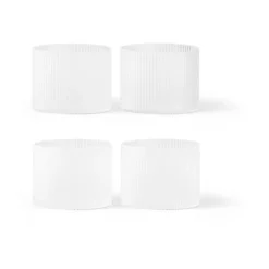 Verre bas Ripple Lot de 4, Frosted