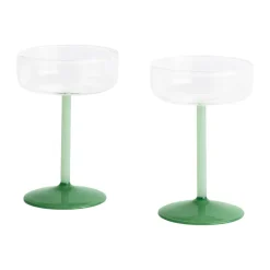 Verre coupe Tint 20 cl lot de 2, Clear-jade light green-jade dark green