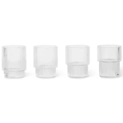 Verre Ripple small 6cl Lot de 4, Transparent