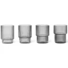 Verre Ripple small 6cl Lot de 4, Smoked grey