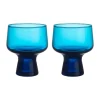 Verre Solare sur pied 29 cl lot de 2, Électrique bleu