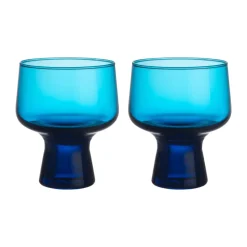 Verre Solare sur pied 29 cl lot de 2, Électrique bleu
