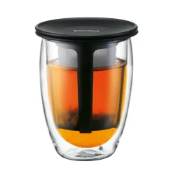 Verre Tea For One avec filtre, noir
