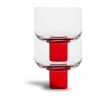 Verre Victoria 35 cl, lot de 2, Rouge-transparent