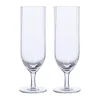 Verres à champagne Ernst cannelés (2 pièces), Transparent