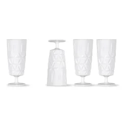 Verres à champagne Picknick lot de 4, Blanc