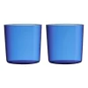 Verres à eau Design Letters Kids Eco lot de 2, Blue