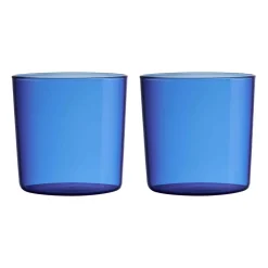 Verres à eau Design Letters Kids Eco lot de 2, Blue