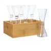 Verres à shot Nature 4cl, boîte en bambou, 6 pièces, Bambou clair