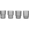 Verres Ripple lot de 4, smoked grey