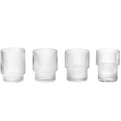 Verres Ripple lot de 4, transparent