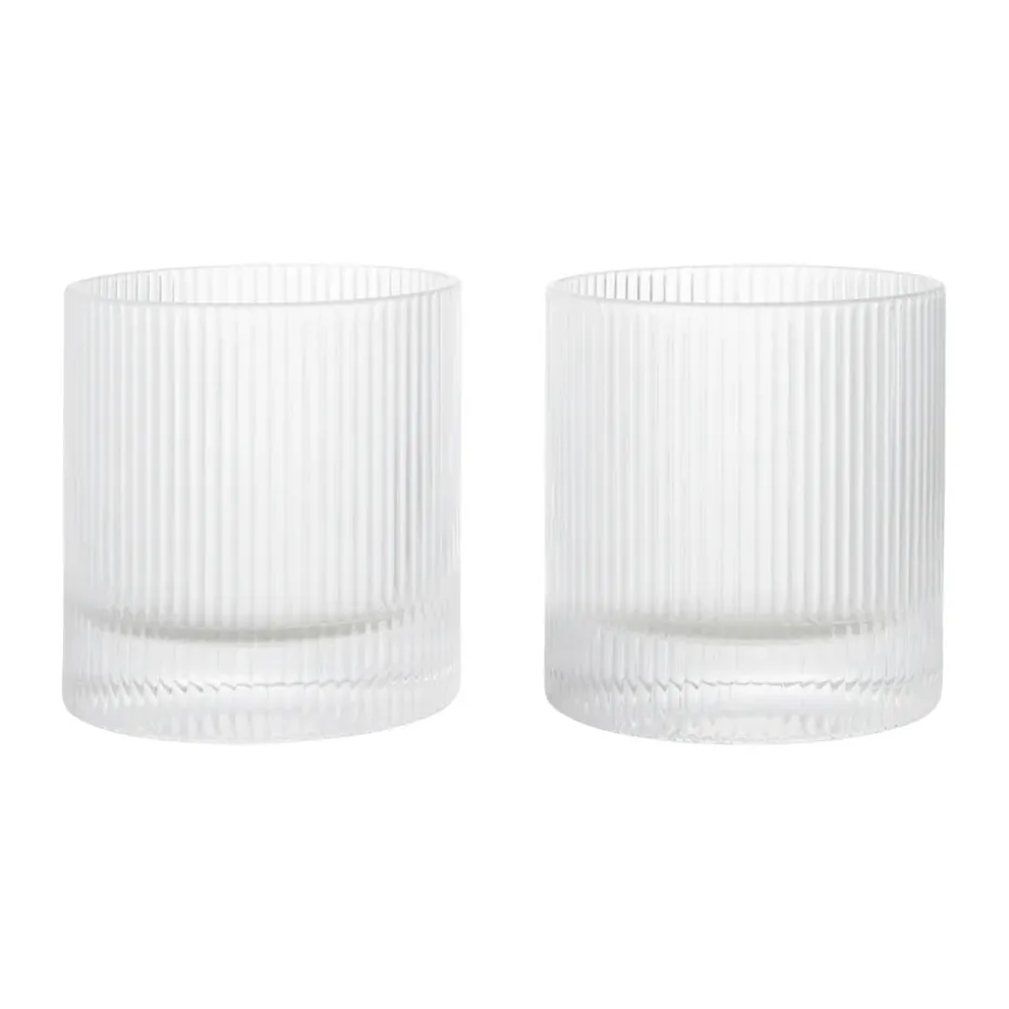 Verres Ripple tumbler 25 cl, 2 pièces, Clear