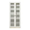 Vitrine haute Snö F, White, support en bouleau, dj.42 cm