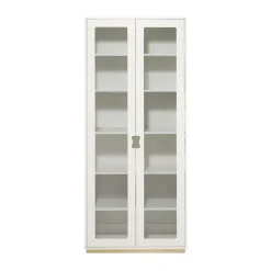 Vitrine haute Snö F, White, support en bouleau, dj.42 cm