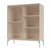 Vitrine Ripple II 69,6x82,2x30 cm, Clay-pieds Chrome