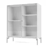 Vitrine Ripple II 69,6x82,2x30 cm, NewWhite-pieds Chrome