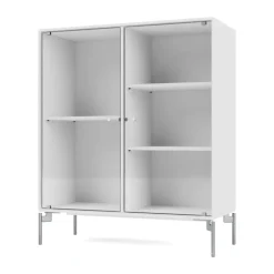Vitrine Ripple II 69,6x82,2x30 cm, NewWhite-pieds Chrome