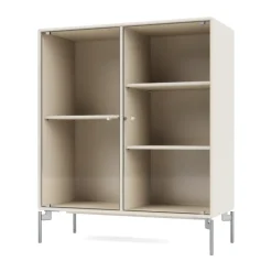 Vitrine Ripple II 69,6x82,2x30 cm, Oat-pieds Chrome