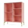 Vitrine Ripple II 69,6x82,2x30 cm, Ruby-pieds Brass