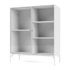 Vitrine Ripple II 69,6x82,2x30 cm, Snow-pieds Snow