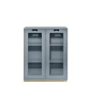 Vitrine Snö E, Nordic blue,support en bouleau, dj.42 cm